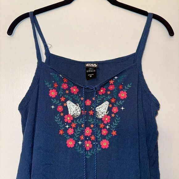 Star Wars | Her Universe Womens Blue Tank Top Size Medium STRAP FLAW - Picture 3 of 12